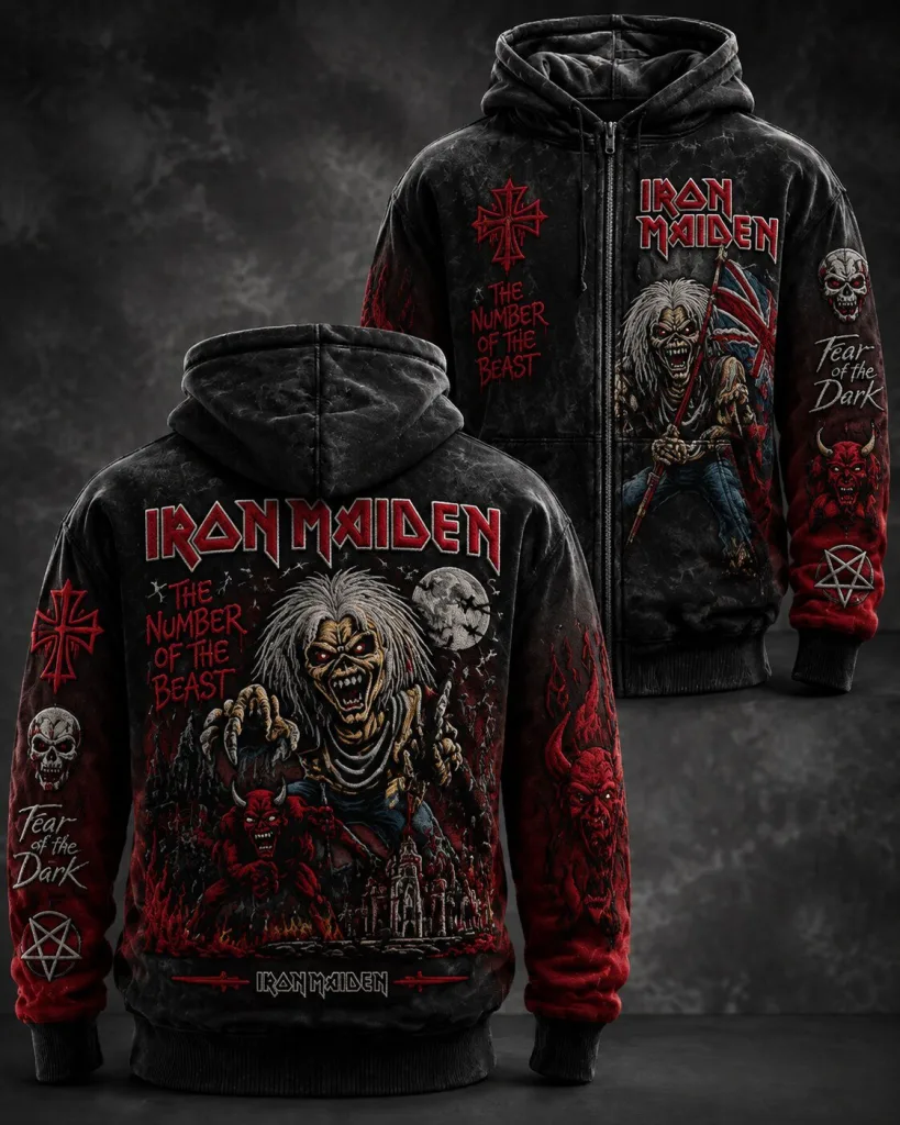 Iron Maiden The Number of the Beast Full Zip Hoodie