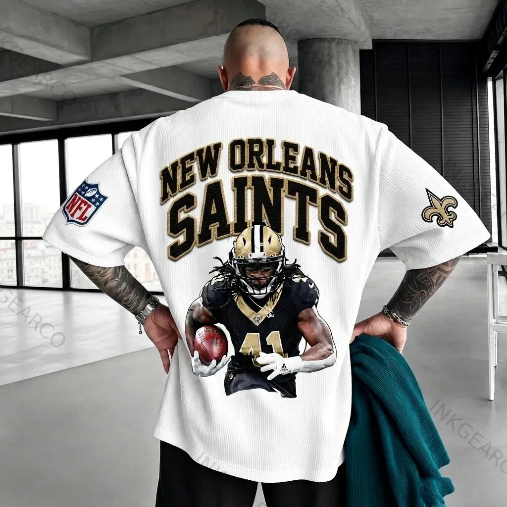 Alvin Kamara Graphic T-Shirt Featuring New Orleans Saints Football Player Design