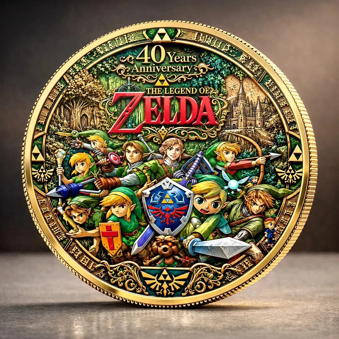 40th Anniversary Commemorative Coin for The Legend of Zelda - Limited Edition Collectible