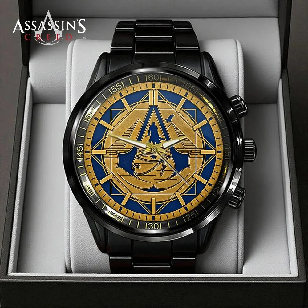 Assassin's Creed Black Stainless Steel Chronograph Watch