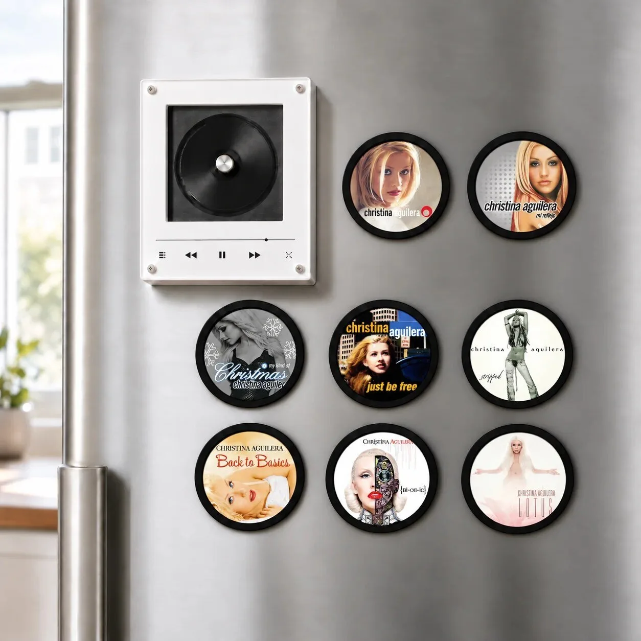 Christina Aguilera Album Cover Mini CD Player Light Tabletop Decor