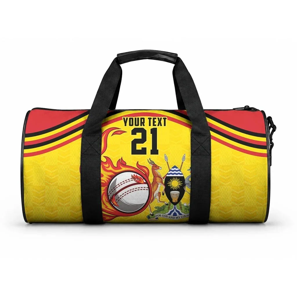 Home 10 Uganda Cricket Team Duffle Bag Custom Name Number