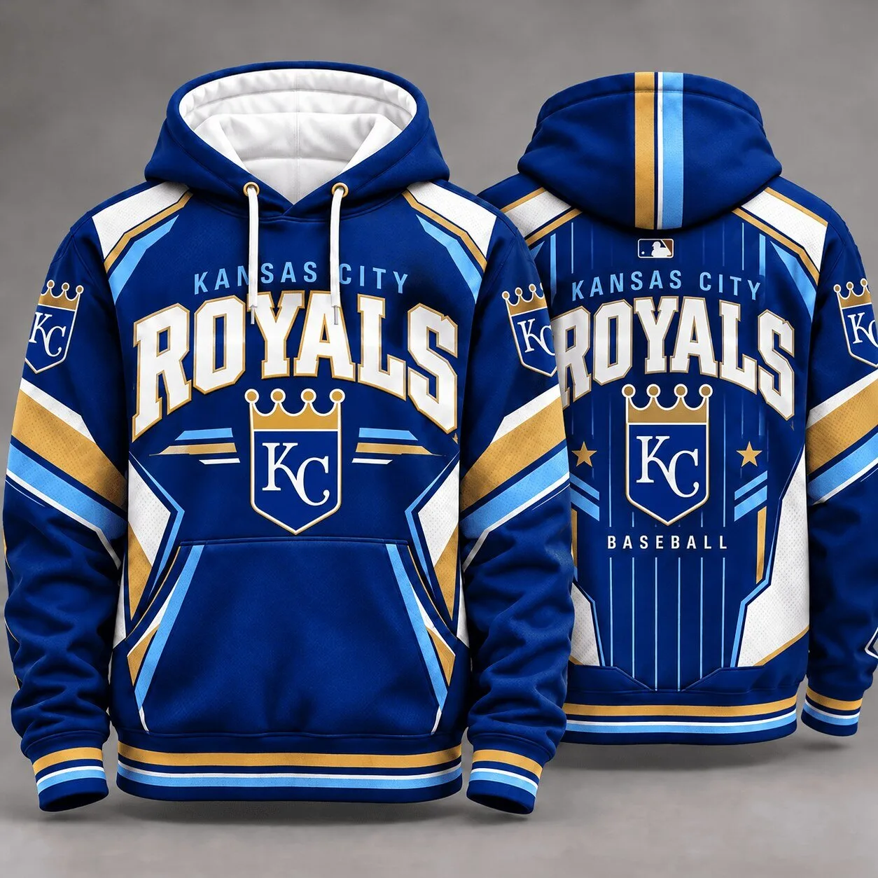Kansas City Royals Major League Baseball Team Blue Hoodie