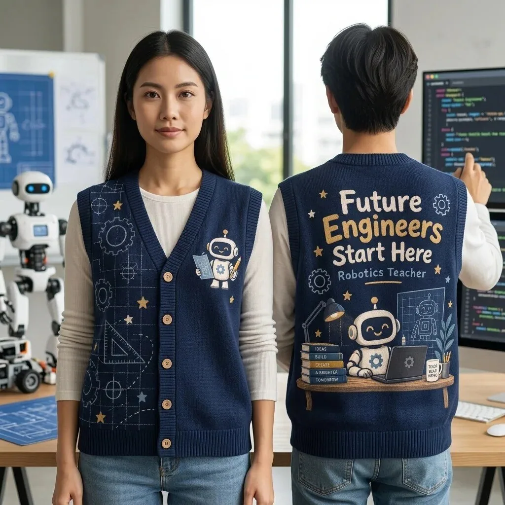 Robotics Teacher Future Engineers STEM Educator Cardigan Vest