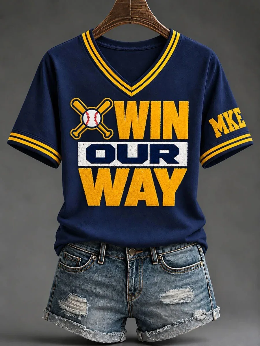 Milwaukee Brewers Win Our Way Baseball Game Day Women's T-Shirt