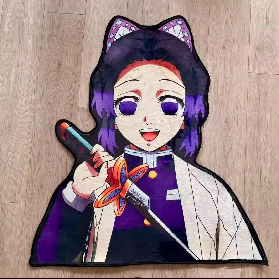 Shinobu Kocho Demon Slayer Anime Character Kawaii Cute Floor Mat Rug