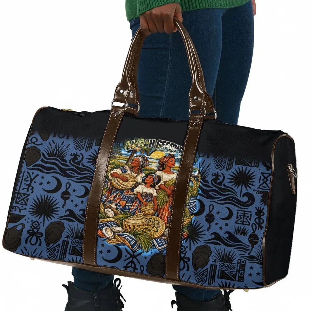 Gullah Geechee African American Sweetgrass Basket Coastal Travel Bag