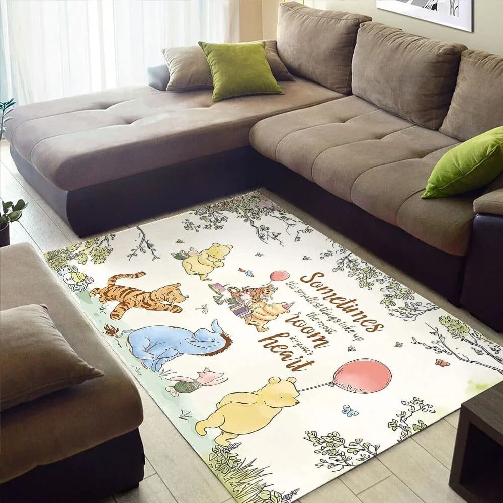 Home 17 Winnie the Pooh and Friends Sometimes The Smallest Things Quote Rug