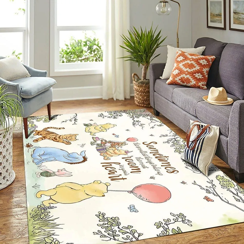 Winnie the Pooh and Friends Sometimes The Smallest Things Quote Rug