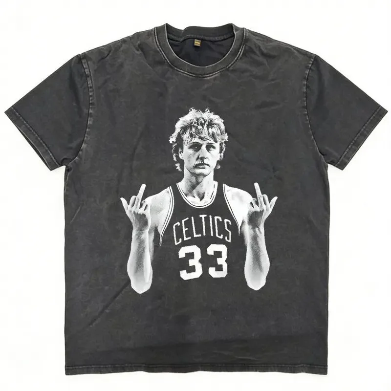 Larry Bird Boston Celtics Vintage Basketball Graphic T-Shirt 11 Larry Bird Boston Celtics Vintage Basketball Graphic T-Shirt