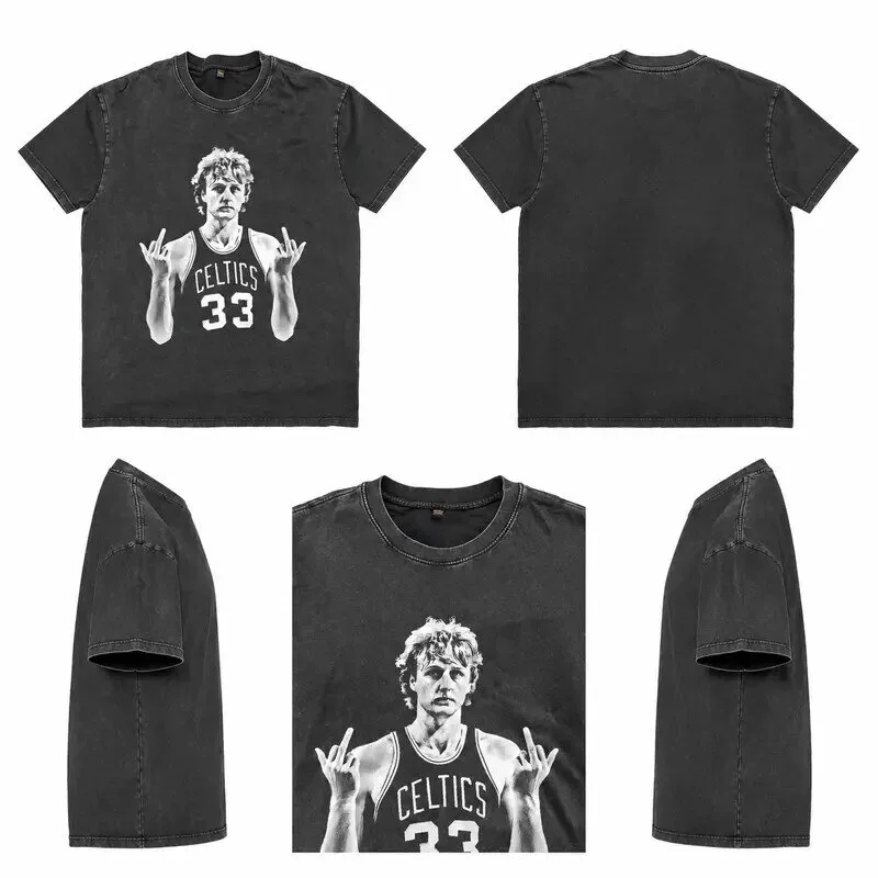 Larry Bird Boston Celtics Vintage Basketball Graphic T-Shirt 13 Larry Bird Boston Celtics Vintage Basketball Graphic T-Shirt