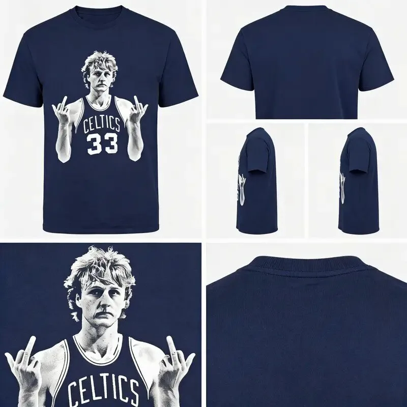 Larry Bird Boston Celtics Vintage Basketball Graphic T-Shirt 14 Larry Bird Boston Celtics Vintage Basketball Graphic T-Shirt