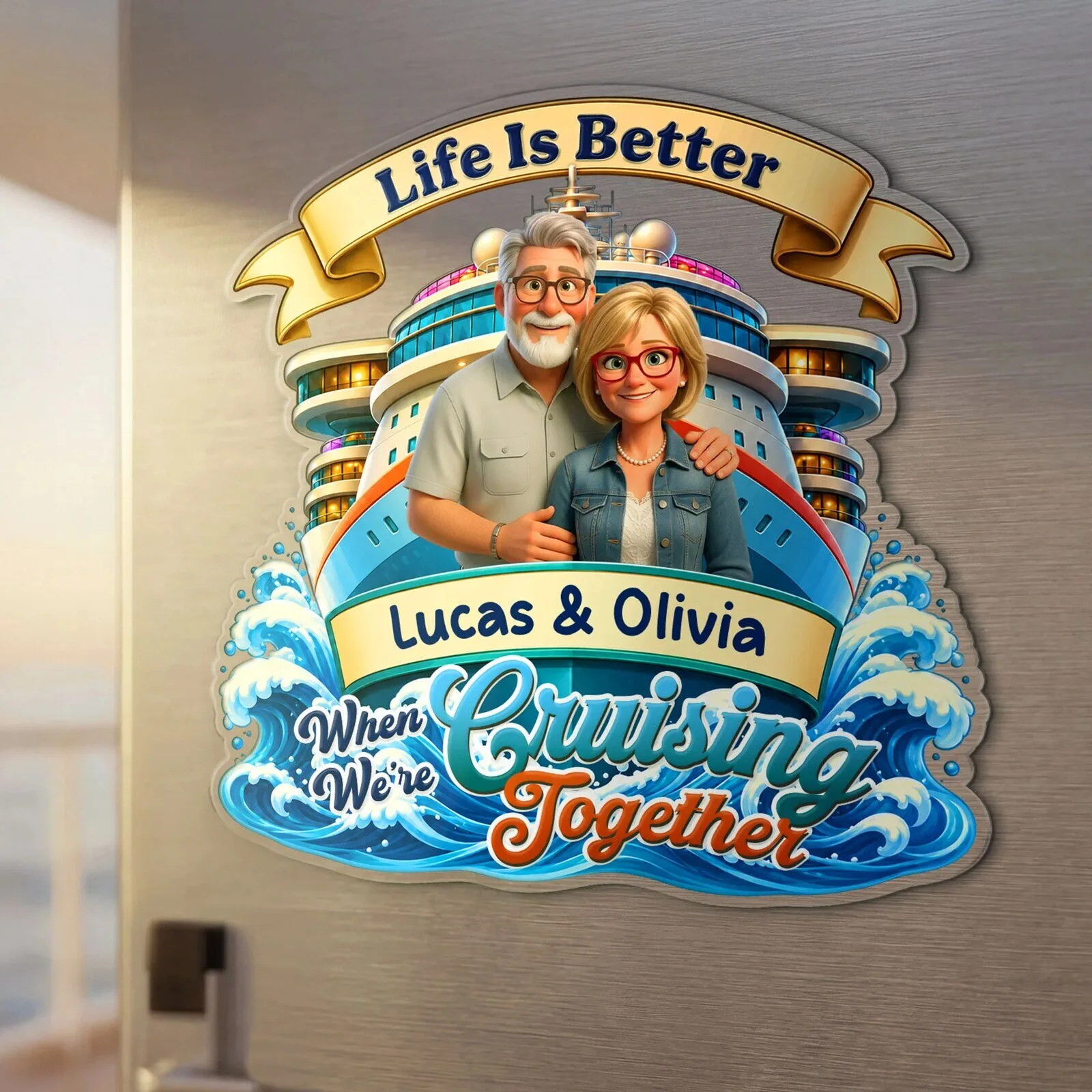 Personalized Cruise Ship Couple Photo Magnet - Life Is Better When We're Cruising Together 7 Personalized Cruise Ship Couple Photo Magnet - Life Is Better When We