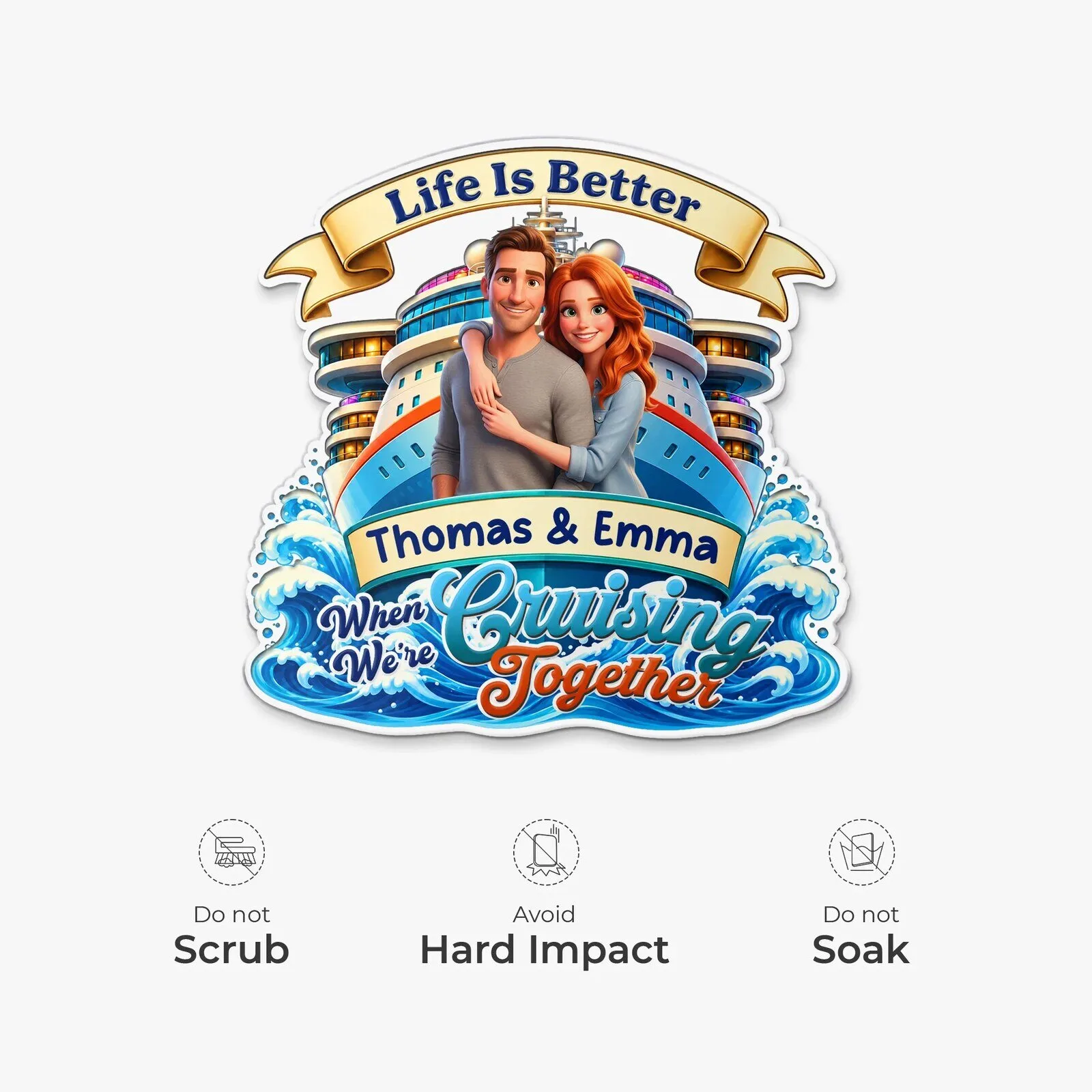Personalized Cruise Ship Couple Photo Magnet - Life Is Better When We're Cruising Together 10 Personalized Cruise Ship Couple Photo Magnet - Life Is Better When We