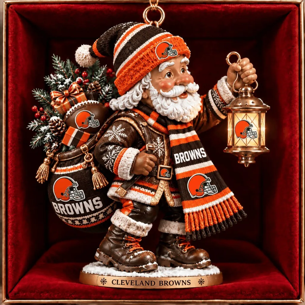 Cleveland Browns Santa Claus Christmas Ornament Cleveland Browns Santa Claus Christmas Ornament