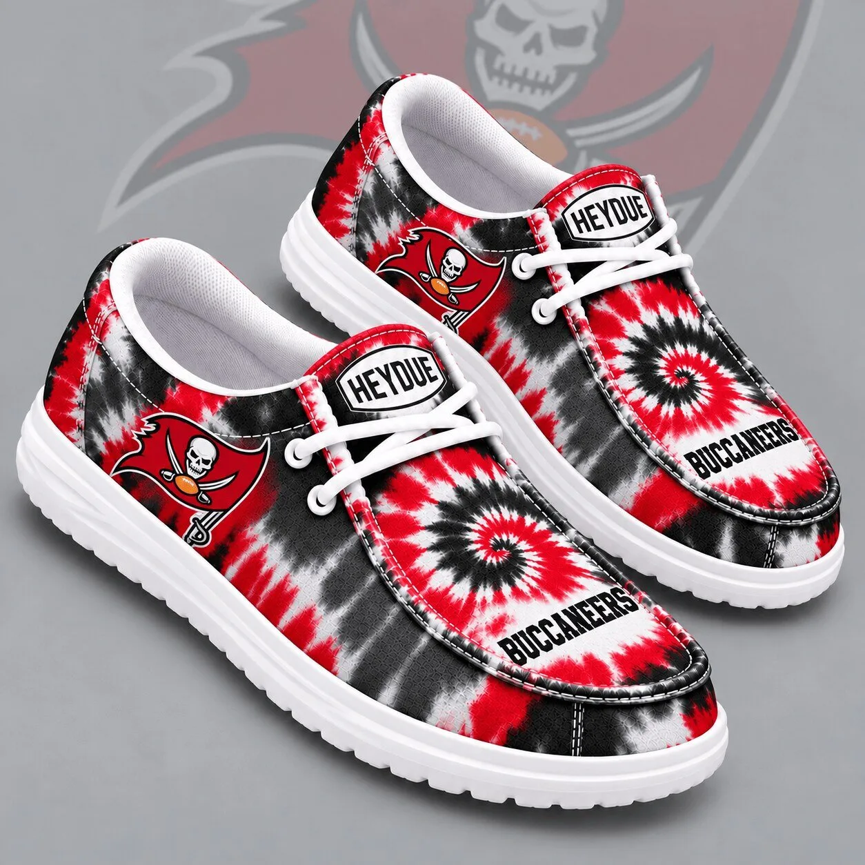 Tampa Bay Buccaneers Tie Dye Pattern Casual Shoes