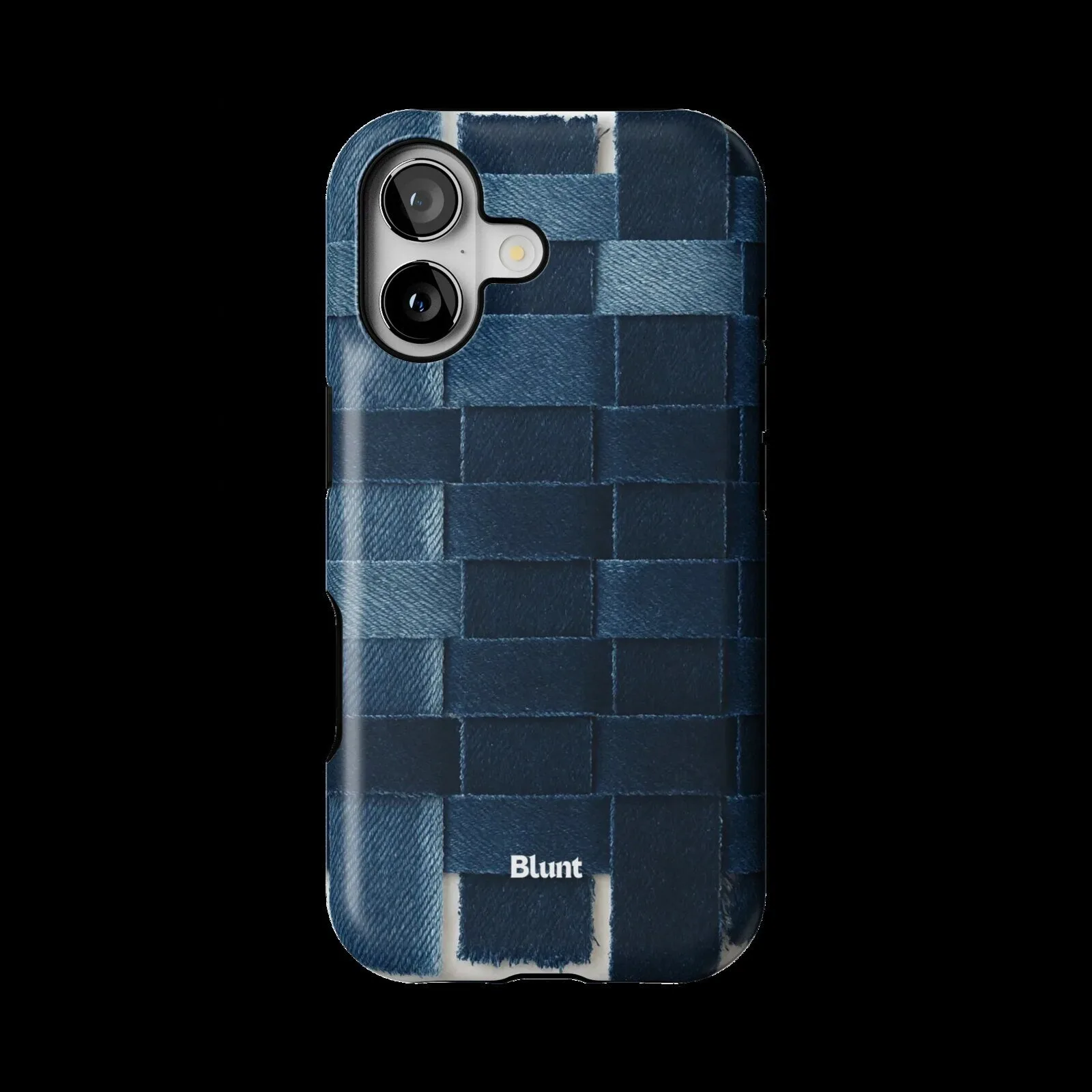 Indigo Weave Patterned Denim Texture iPhone Case