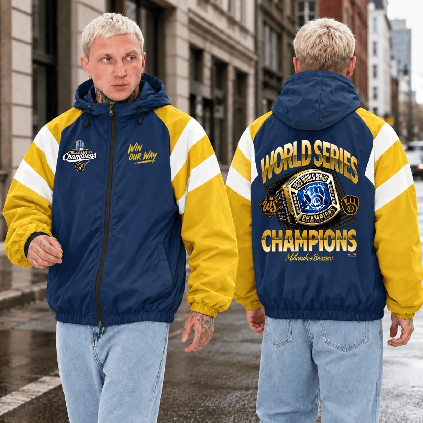 2026 World Series Champion Baseball Jacket for Milwaukee Brewers Fans
